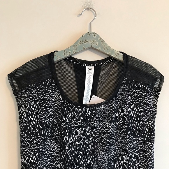 Fabletics | NWT Vanessa Black Mesh Top - Picture 3 of 4